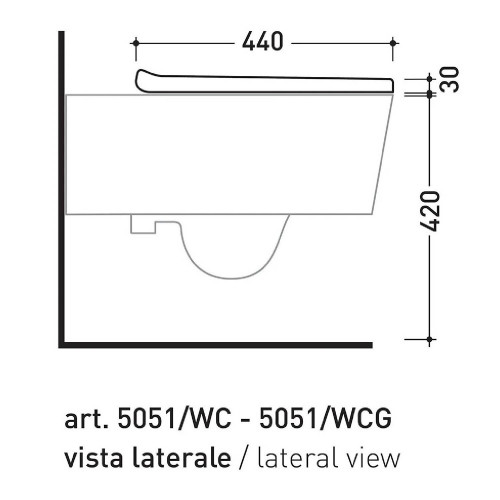 Coprivaso avvolgente con chiusura rallentata Link bianco lucido - Flam