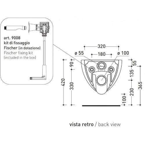 Vaso sospeso con sistema go clean Io 2.0 bianco opaco - Flaminia