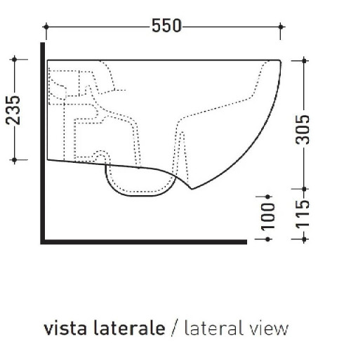 Vaso sospeso con sistema go clean Io 2.0 bianco opaco - Flaminia