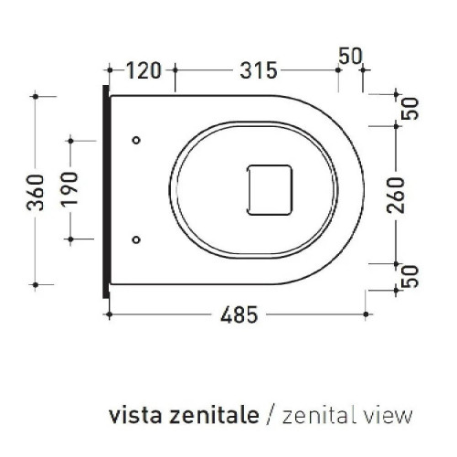 Vaso sospeso mini Link bianco lucido - Flaminia
