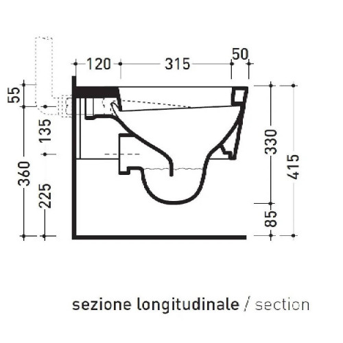 Vaso sospeso mini Link bianco lucido - Flaminia