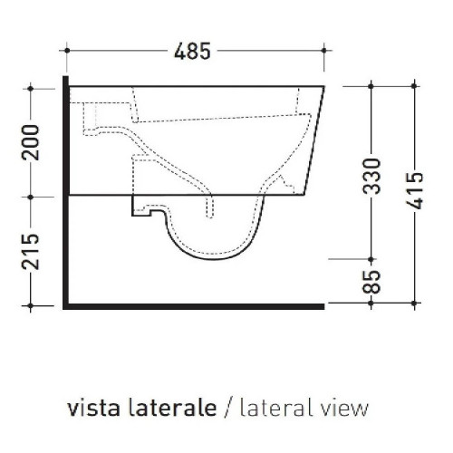 Vaso sospeso mini Link bianco lucido - Flaminia