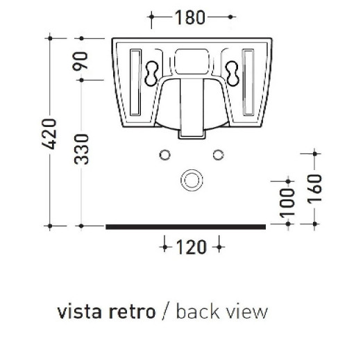 Bidet sospeso Link 56x36 cm bianco lucido - Flaminia