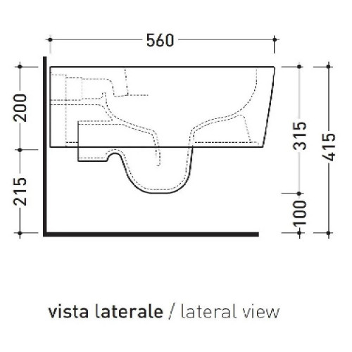 Vaso sospeso con sistema Go Clean Link bianco lucido - Flaminia