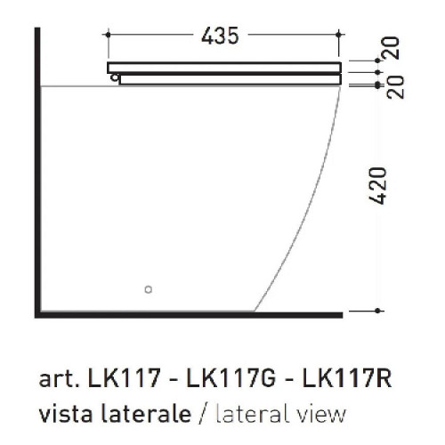 Coprivaso in legno e poliestere Link bianco lucido - Flaminia