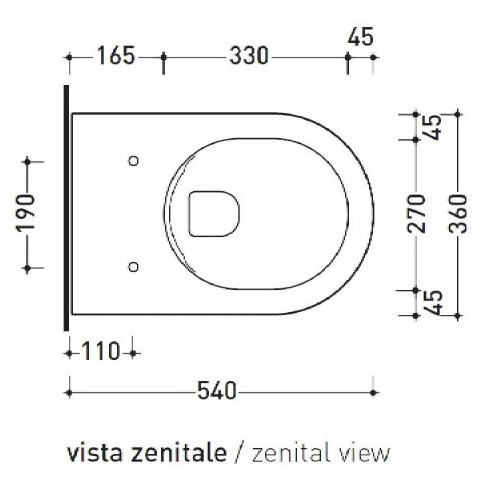 Vaso sospeso con sistema go clean App bianco lucido - Flaminia