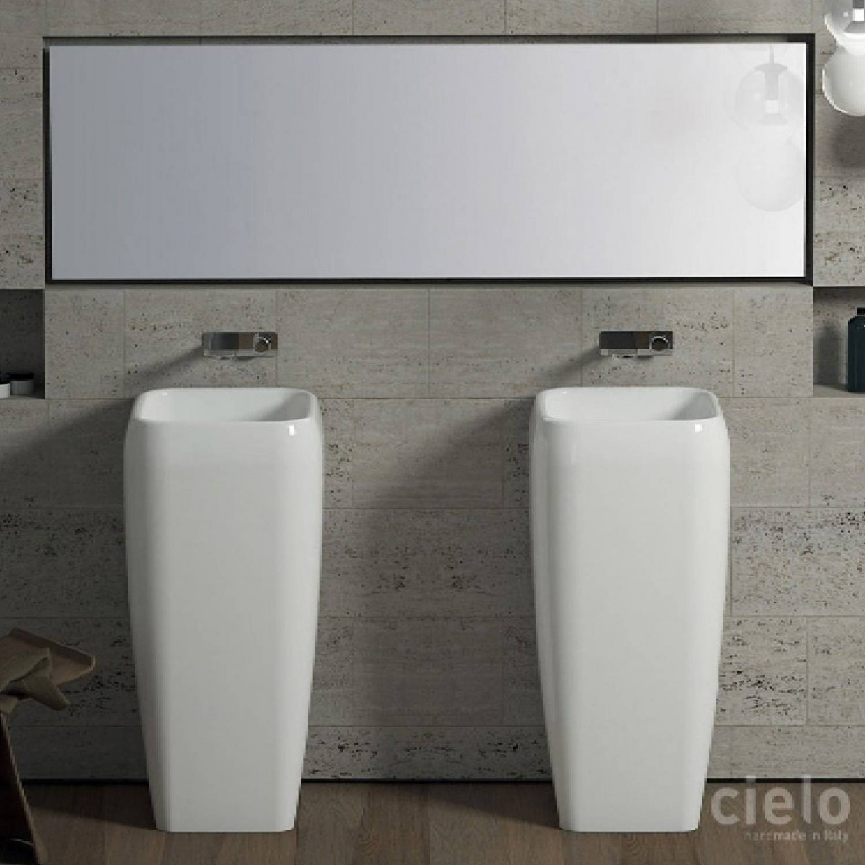 Lavabo freestanding Shui bianco lucido - Ceramica Cielo