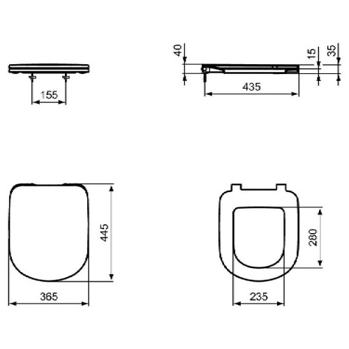 Coprivaso Slim ILife A con Chiusura Tradizionale - Ideal Standard | Me