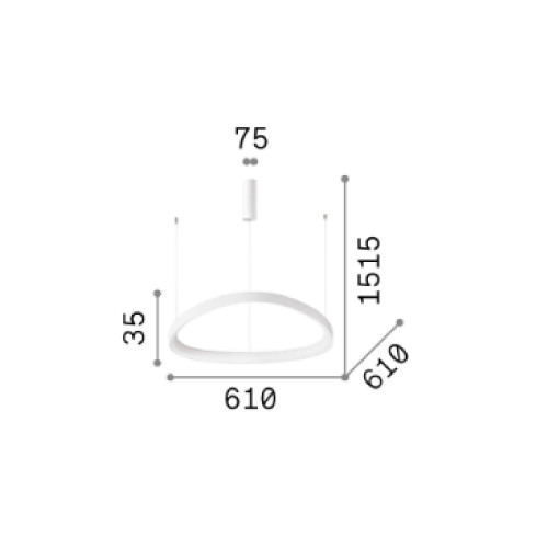 Lampada a sospensione Gemini d081 on-off nero - Ideal Lux