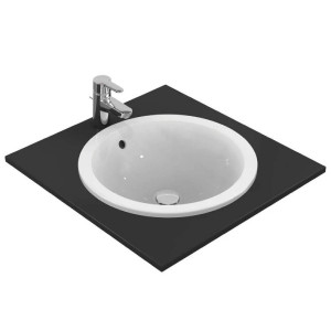 Lavabo da incasso rotondo 480 mm Connect bianco lucido | Ideal Standar