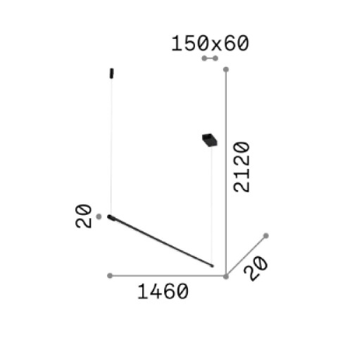 Lampada a sospensione Yoko sp bianco - Ideal Lux