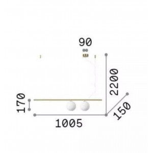 Lampada a sospensione Perline sp3 nero - Ideal Lux 2