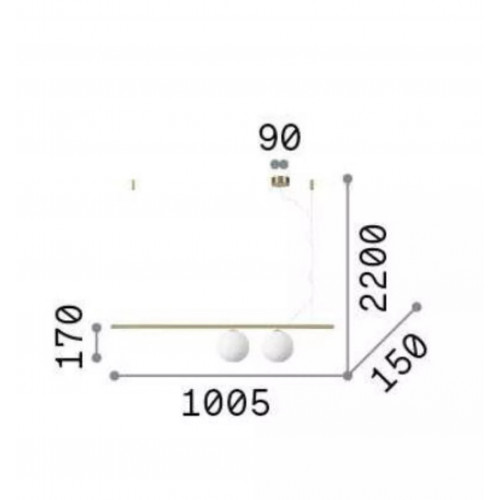 Lampada a sospensione Perline sp3 nero - Ideal Lux