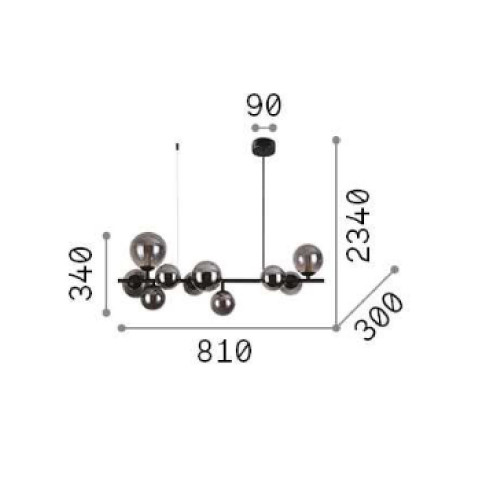 Lampada a sospensione Perlage sp10 oro - Ideal Lux