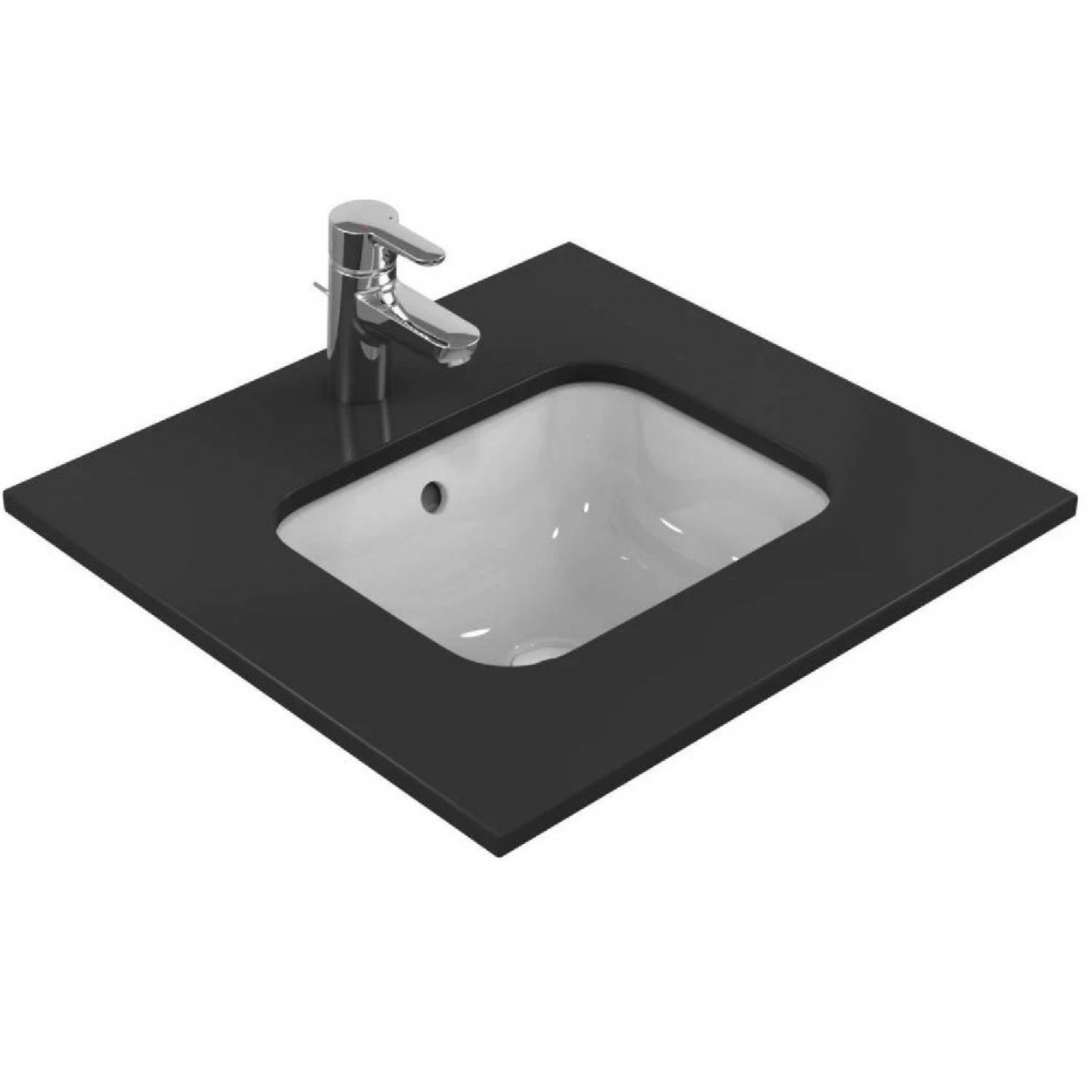 Lavabo da incasso rettangolare 420 mm Connect bianco lucido