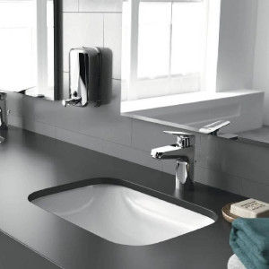 Lavabo da incasso rettangolare 420 mm Connect bianco lucido - Ideal St 2