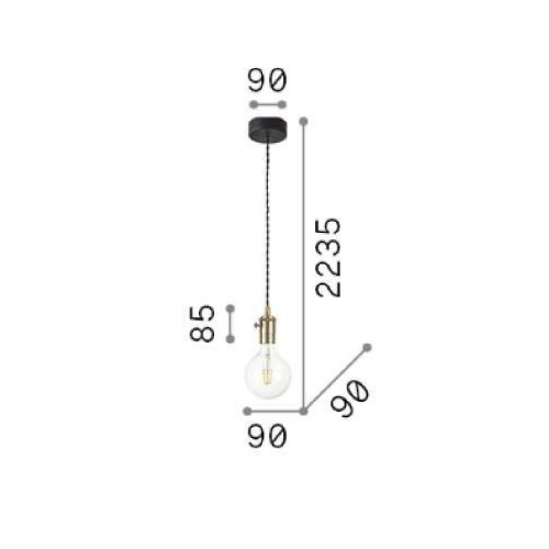 Lampada a sospensione Frida sp1 nero - Ideal Lux
