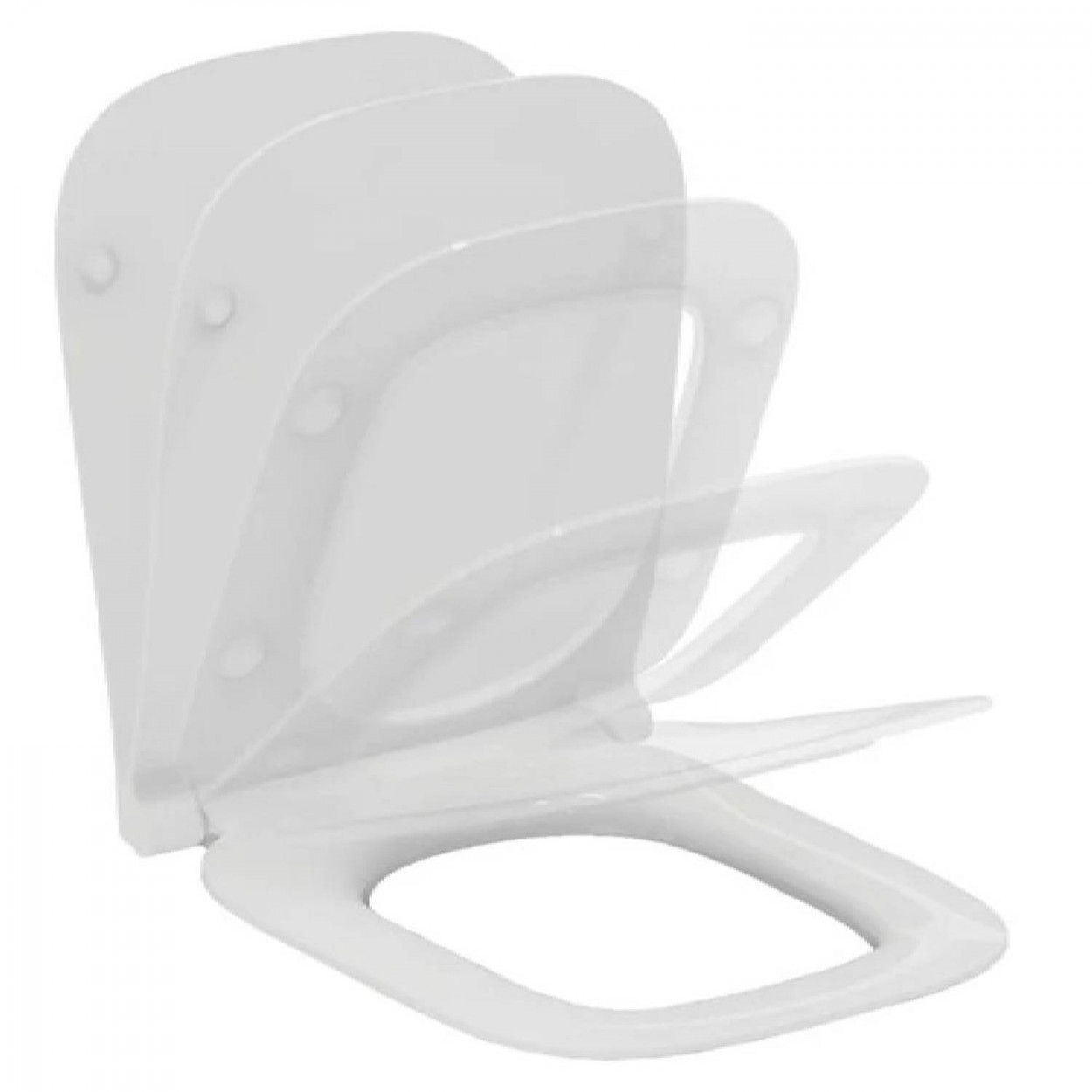 Coprivaso slim ILife B con chiusura rallentata bianco lucido - Ideal S