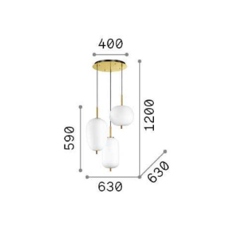 Lampada a sospensione Umile sp3 - Ideal Lux