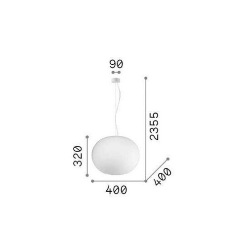 Lampada a sospensione Cotton sp1 d40 - Ideal Lux