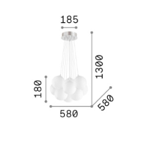 Lampada a sospensione Mapa plus sp11 bianco - Ideal Lux 2