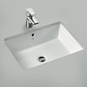 Lavabo da incasso sottopiano 50x34 cm Strada bianco lucido | Ideal Sta