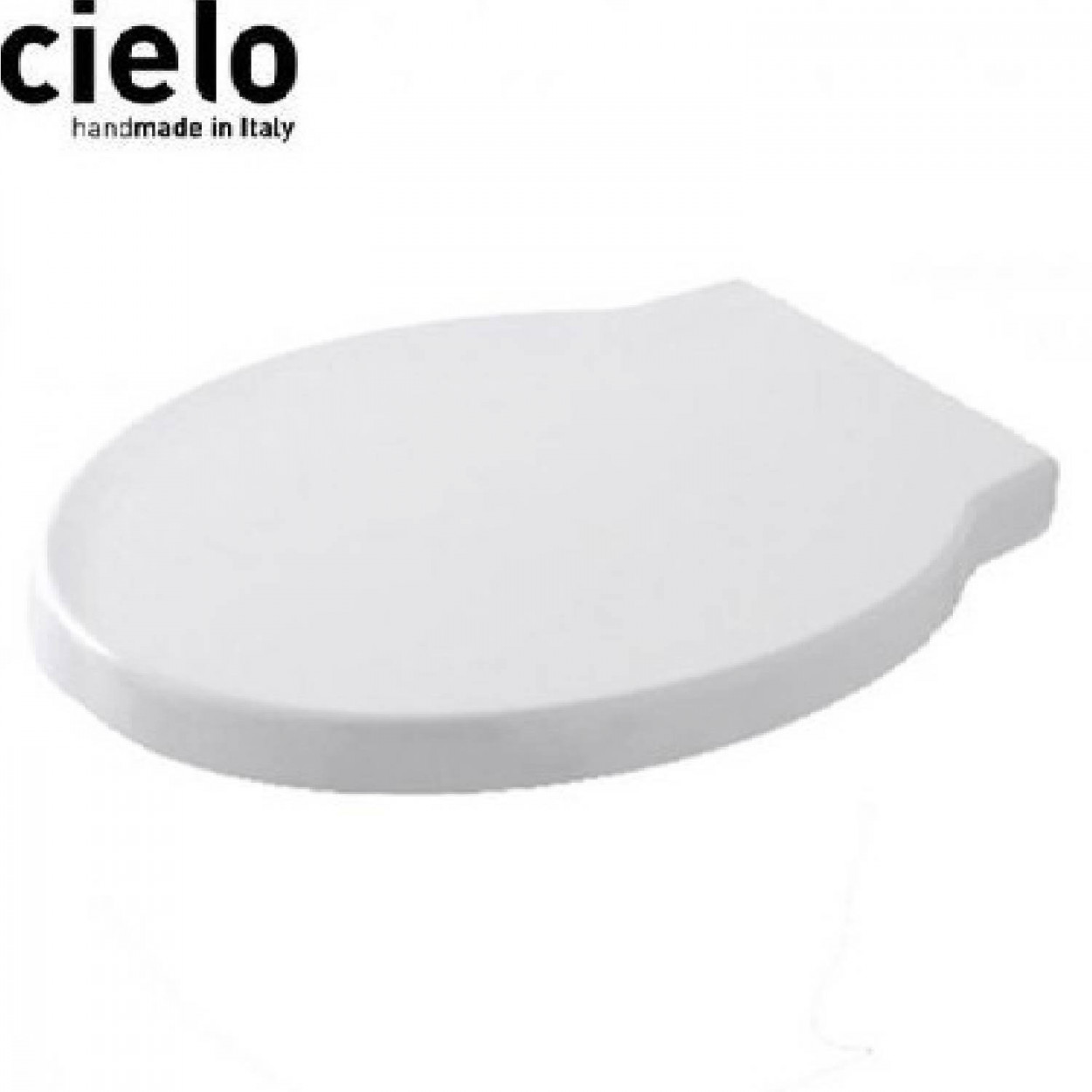 Coprivaso con chiusura rallentata Easy bianco lucido - Cielo