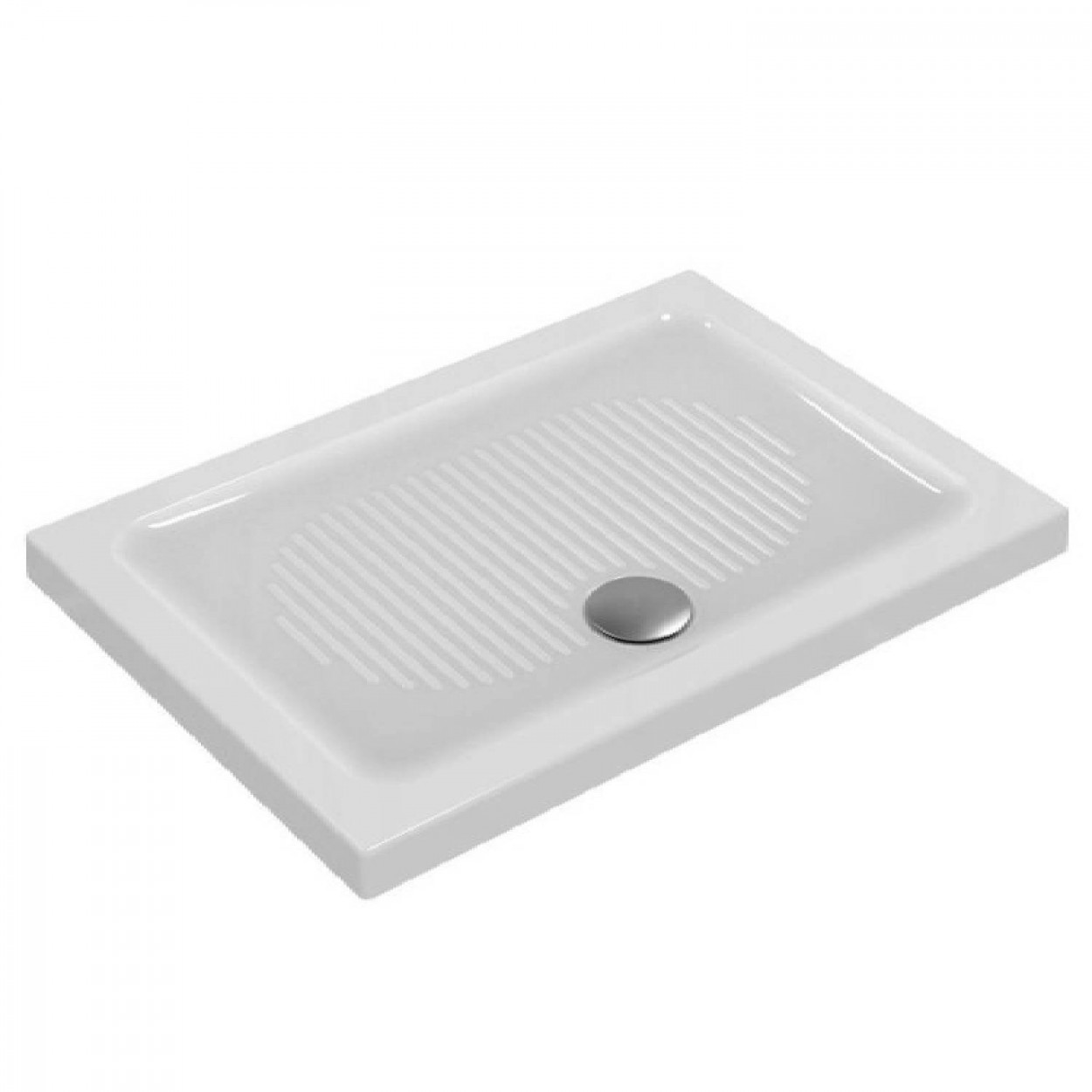 Piatto doccia rettangolare 100x75 cm Connect bianco lucido - Ideal Sta