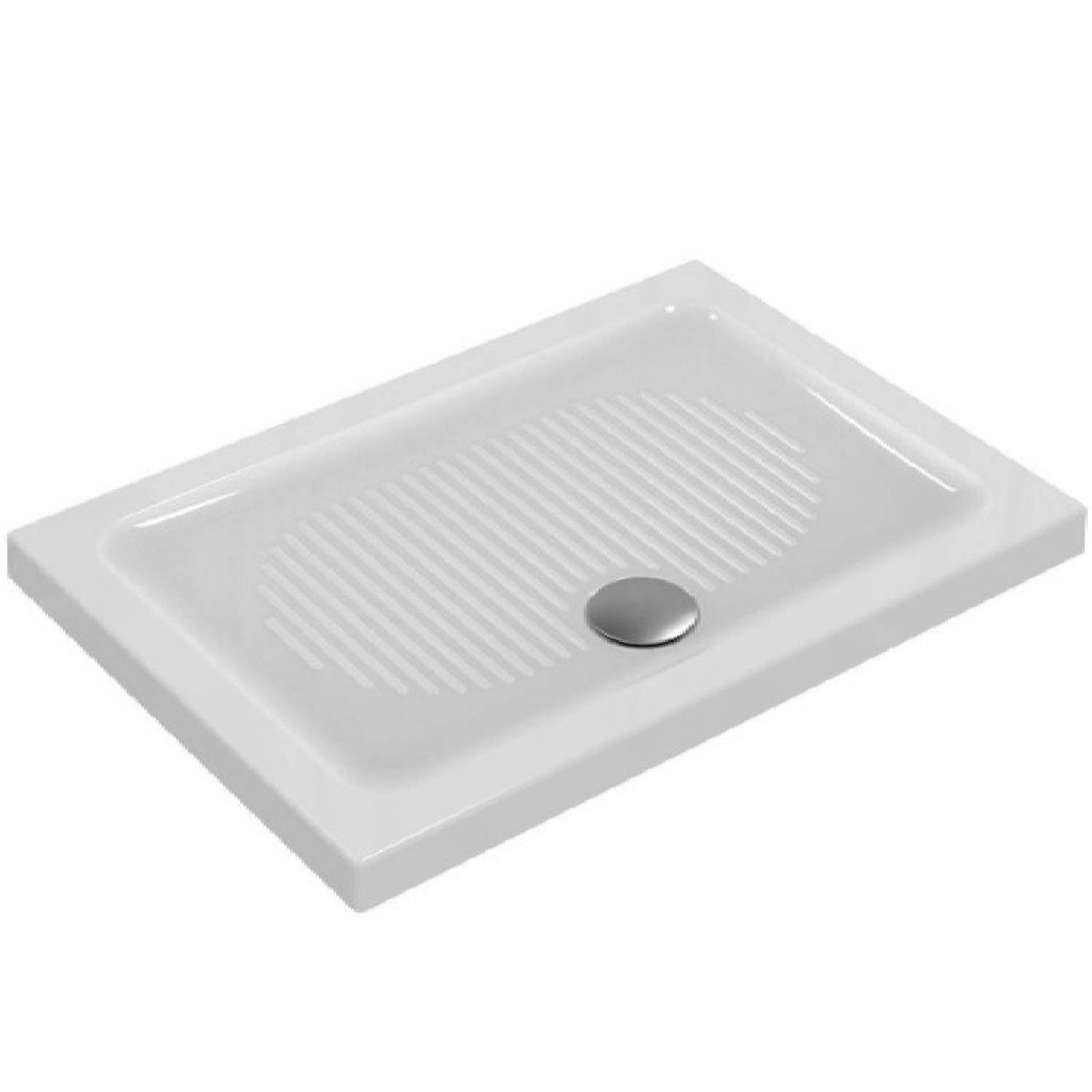 Piatto doccia rettangolare 100x70 cm Connect bianco lucido - Ideal Sta