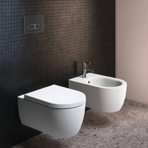 Coprivaso Slim Blend Curve Bianco Opaco | Chiusura Rallentata - Ideal