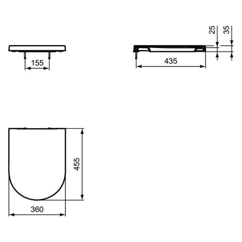 Coprivaso Slim Blend Curve Bianco Lucido - Chiusura Rallentata | Megli