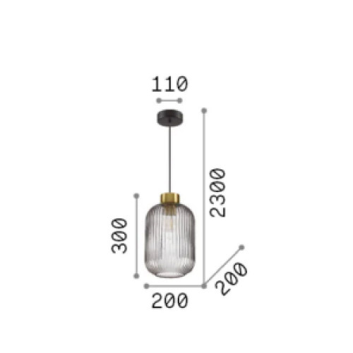 Lampada a sospensione Mint-3 sp1 20 cm verde - Ideal Lux