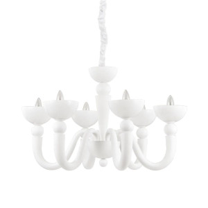 Lampada a sospensione Bon Bon sp6 bianco - Ideal Lux