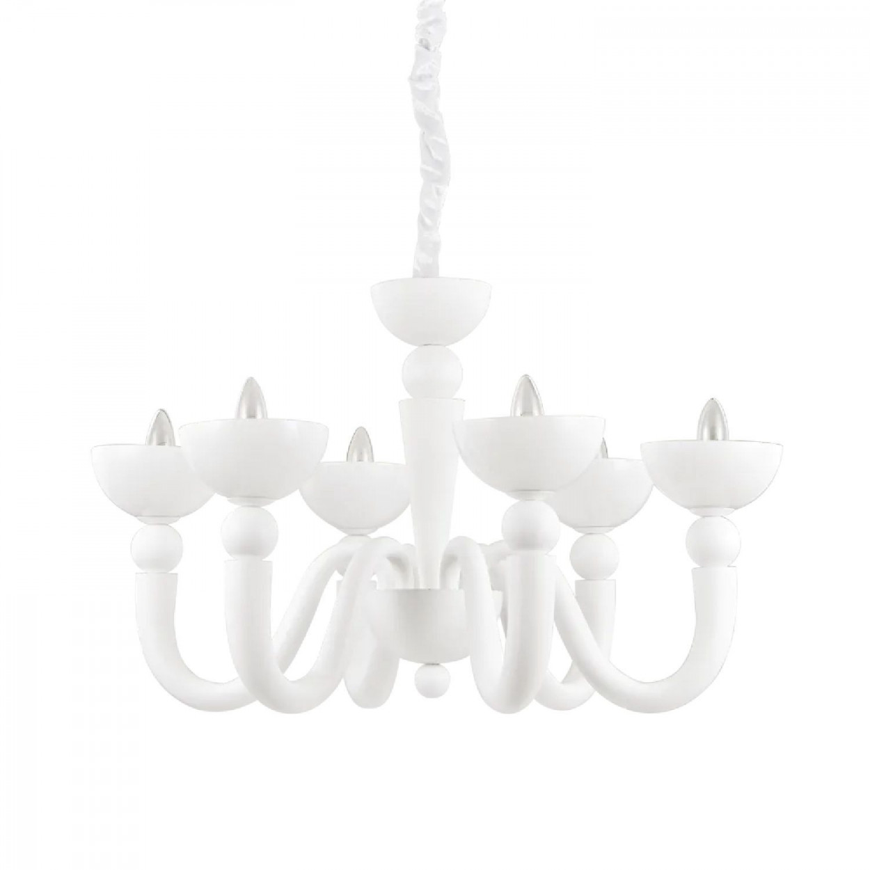 Lampada a sospensione Bon Bon sp6 bianco - Ideal Lux