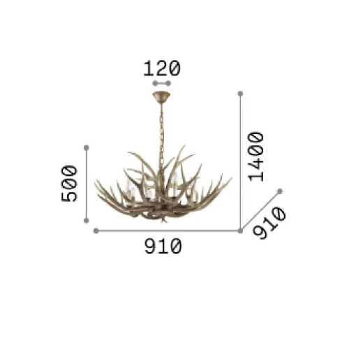 Lampada a sospensione Chalet sp8 - Ideal Lux