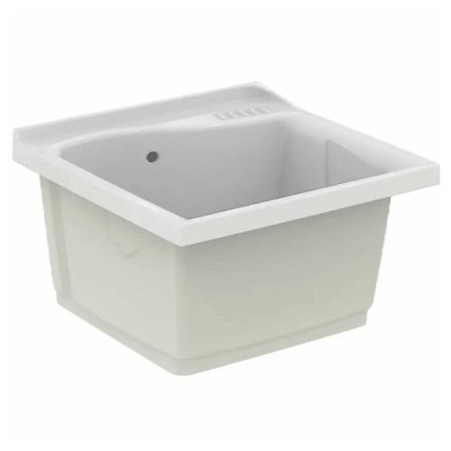 Lavatoio da incasso 60x60 cm Lago ceramica bianco lucido - Ideal Stand