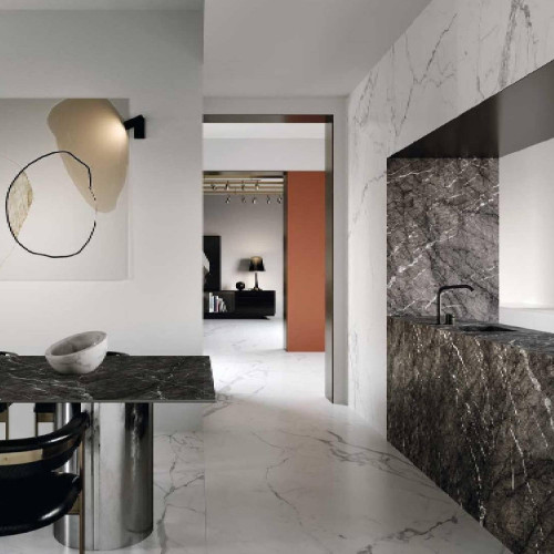 Grande Marble Look Statuario 120x120 cm Lucido - Meglioalge Marazzi