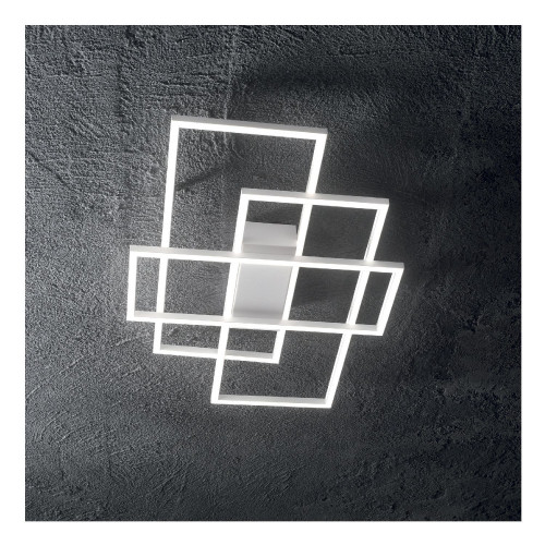 Lampada da soffitto Frame rettangolare bianco - Ideal Lux