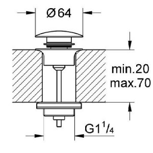 Piletta di scarico clic-clac Long-Life oro rosa spazzolato - Grohe 2