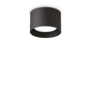 Lampada da soffitto Spike Rotondo nero - Ideal Lux
