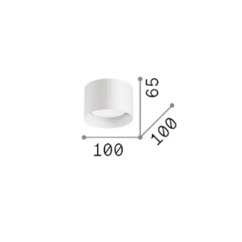 Lampada da soffitto Spike Rotondo ottone - Ideal Lux