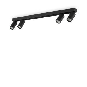 Lampada da soffitto Profilo pl4 90 cm nero - Ideal Lux
