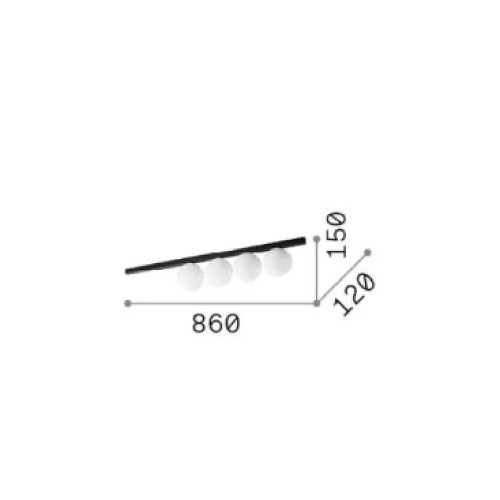 Lampada da soffitto Binomio 86 cm bianco - Ideal Lux