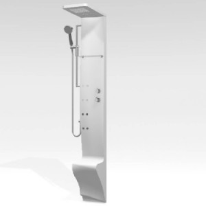 Colonna doccia meccanico con soffiono installabile a parete Dress plus