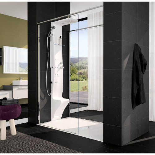 Colonna doccia meccanico con soffiono installabile a parete Dress plus