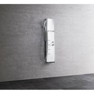 Colonna doccia attrezzata installabile a parete Dress mix bianco lucid