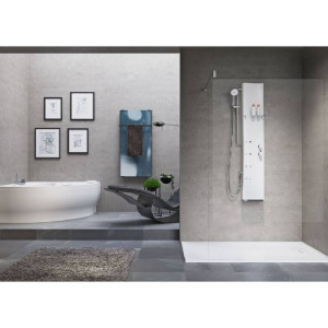 Colonna doccia attrezzata installabile a parete Dress mix bianco lucid 2