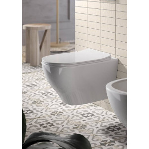 Vaso senza brida sospeso My bianco lucido - Hidra 2