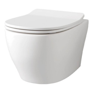 Vaso senza brida sospeso My bianco lucido - Hidra