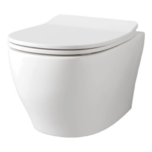 Vaso senza brida sospeso My bianco lucido - Hidra